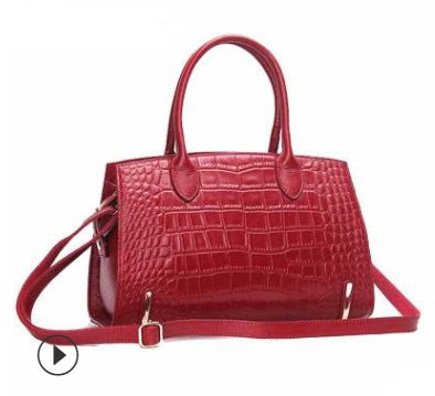 Leather handbags casual ladies handbag shoulder diagonal package - Fashionner