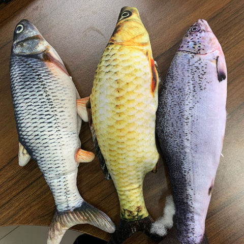 Version sans herbe à chat - Jouet électrique de simulation de poisson sauteur