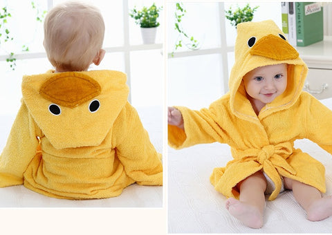 Serviettes de bain pour bébé en coton à capuche pour enfants, modèle animal de dessin animé mignon