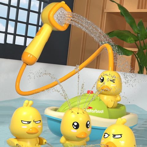 Cute Duck Electric Water Spray Bathroom Bathing Toys Baby Bath Toys Kids Bath And Shower Bathtubs Interactive Boy girl Gifts - Fashionner