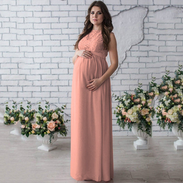 Buy Lace Sleeveless Maternity Dress online at Fashionner.