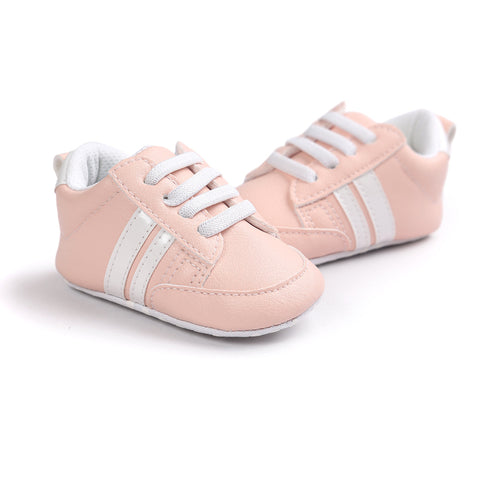 Chaussures Bébé Garçon Fille Mocassins Cuir PU Antidérapantes Souples Baskets Nouveau-né