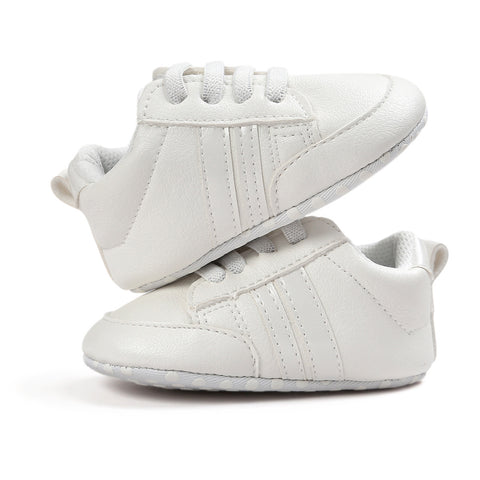 Chaussures Bébé Garçon Fille Mocassins Cuir PU Antidérapantes Souples Baskets Nouveau-né