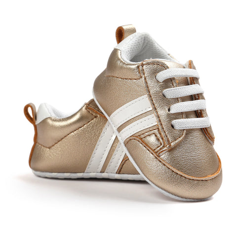 Chaussures Bébé Garçon Fille Mocassins Cuir PU Antidérapantes Souples Baskets Nouveau-né