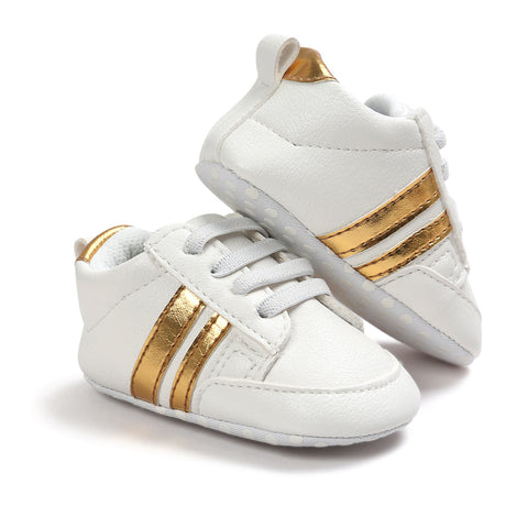 Chaussures Bébé Garçon Fille Mocassins Cuir PU Antidérapantes Souples Baskets Nouveau-né
