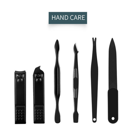 16pcs set Nail Clipper Cutter Trimmer Ear Pick Grooming Kit Manicure Set Pedicure Toe Nail Art Tools Set Kits with Bag - Fashionner