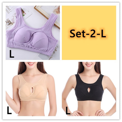 Soutien-gorge Grande Taille pour Femmes, Coton Anti-Choc, Haut de Nuit, Sans Boucles, Lingerie Sans Armature avec Coussinets Amovibles