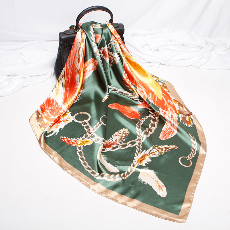 Imitation Silk Handbags Satin Silk Scarf - Fashionner