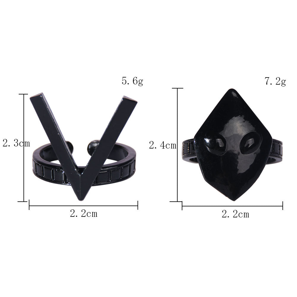 Buy Walnut Exquisite Black Ring Set online at Fashionner.