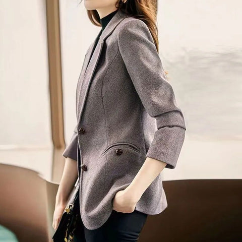 Blazer en laine pour femme, style mode