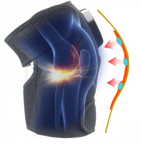 Appareil de massage électrique infrarouge chauffant pour les genoux, coudes et articulations, avec thérapie par vibration, physiothérapie, soulagement de la douleur