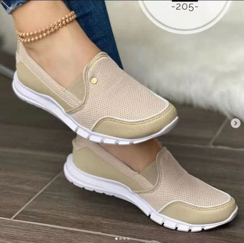 Nouvelles chaussures simples d'été en tissu filet à la mode pour femmes, style Europe et États-Unis, en stock