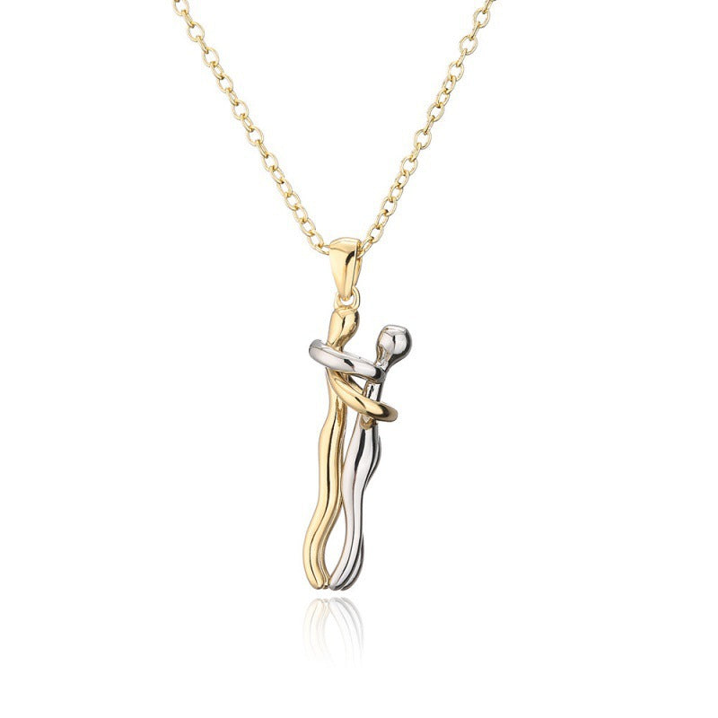 Buy Special-Interest Design Couple Hug Pendant Necklace online at Fashionner.