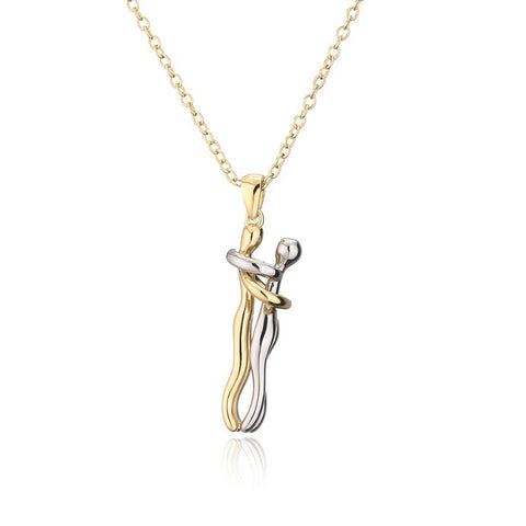 Buy Special-Interest Design Couple Hug Pendant Necklace online at Fashionner.