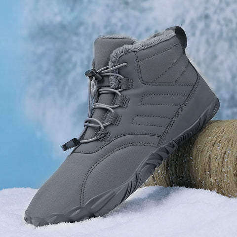 Five Finger Outdoor Sports Cotton Shoes, Men's and Women's Plush Warm Boots, Wear resistant, Non slip, Snow Boots, Winter Thickened Couple Shoes - Fashionner