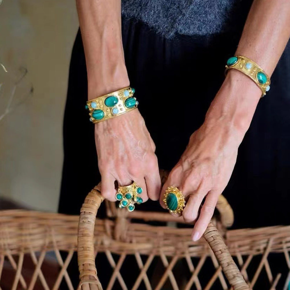 Buy Malachite Bracelet Retro Minority Design online at Fashionner.