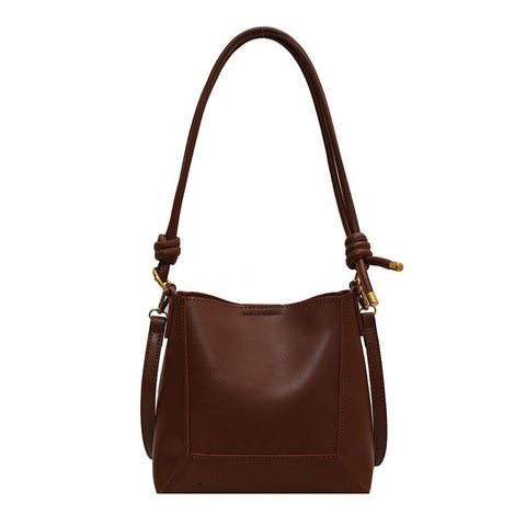 Sac à bandoulière simple grande capacité à la mode, sac seau texturé rétro, sac pour femme