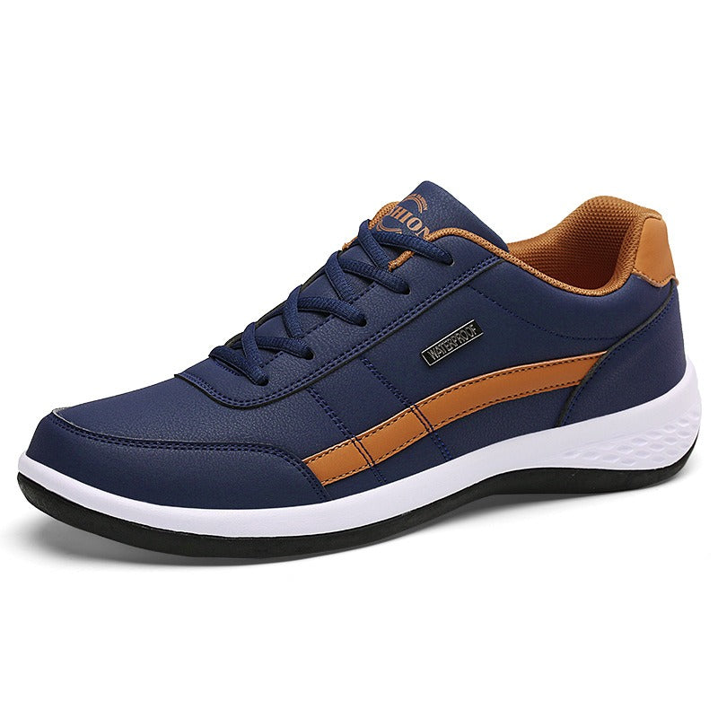 New Men's Shoes Large Leather Super Light Sports Shoes Casual Student Board Shoes Running Shoes Size 48 - Fashionner