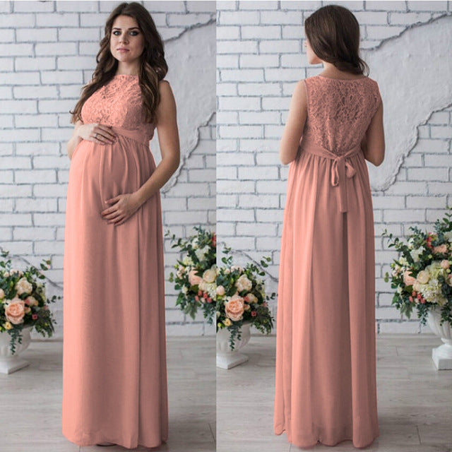 Buy Lace Sleeveless Maternity Dress online at Fashionner.