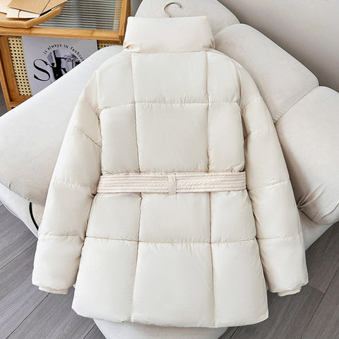 Manteau à revers chaud à carreaux avec ceinture, design mode, veste épaisse décontractée, vêtements pour femmes automne et hiver