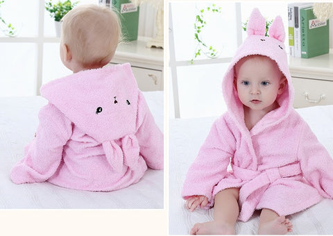 Serviettes de bain pour bébé en coton à capuche pour enfants, modèle animal de dessin animé mignon