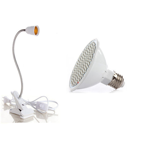 Phyto Lampe LED Horticulture Plein Spectre E27 Lampe de Croissance pour Plantes avec Clip pour Serre Hydroponique Légumes Fleurs Fitolampy