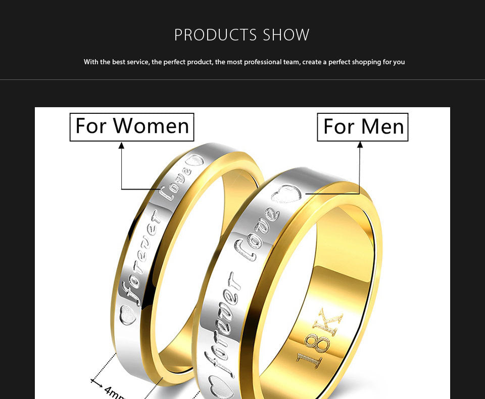 Forever Love Couple Ring Set