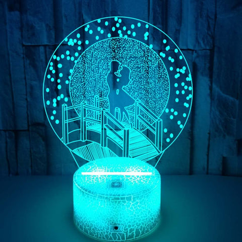 Pont des Amoureux Lampe de Nuit 3D Cadeau Créatif 3D