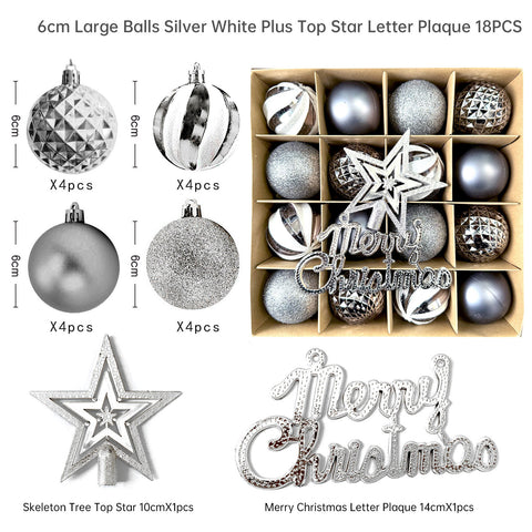 Décoration de Noël 6cm boule électrolytique boule en plastique boule peinte de forme spéciale cadeau de boule de Noël pendentif de sapin de Noël