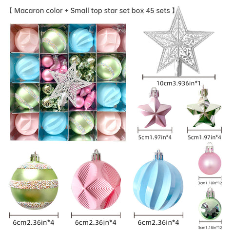 Décoration de Noël 6cm boule électrolytique boule en plastique boule peinte de forme spéciale cadeau de boule de Noël pendentif de sapin de Noël