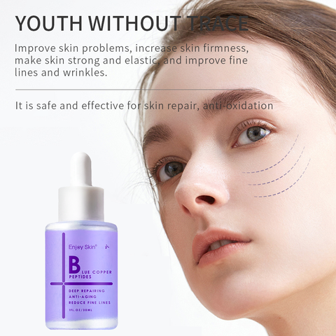 Sérum Visage Biologique et Végan Enjoy Skin, Éclaircissant Anti-âge, Peptides de Cuivre, 30 ml
