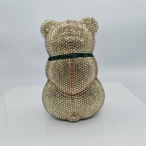Petit sac de soirée en diamant ours Sac de luxe Banquet diamant Sac à main de soirée animal