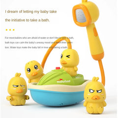 Cute Duck Electric Water Spray Bathroom Bathing Toys Baby Bath Toys Kids Bath And Shower Bathtubs Interactive Boy girl Gifts - Fashionner