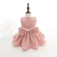 Cute children one year old baby girl princess dress dress - Fashionner