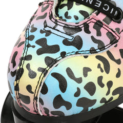 Outdoor Quad Roller Skate Sneaker Skating  Blade Leopard Pattern  Breathable Abec-7 4 Wheels Shoes - Fashionner