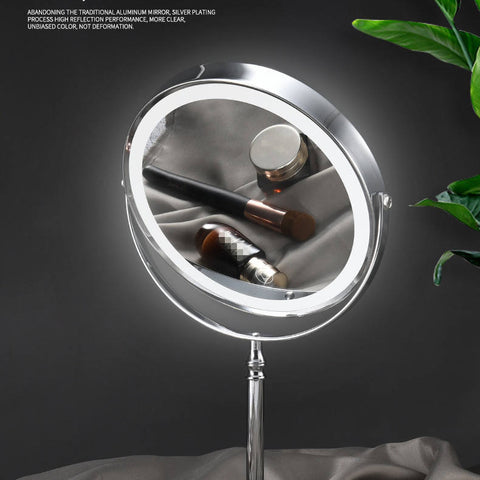 Dual sided 8" USB Wireless 1X&10X Rechargeable Vanity makeup mirror with lights - Fashionner
