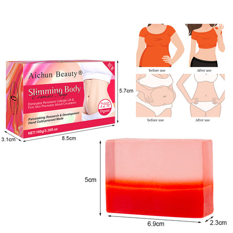 Body Sculpting Two-Color Handmade Soap Body Skin Curve Lift Moisturizing Moisturizing Mild Skin Care Handmade Soap - Fashionner