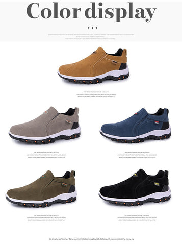 Large Size Men's Shoes Anti-Slip Wear Hiking Shoes Outdoor Low-Top Shoes Breathable Climbing Shoes Casual Sports Shoes - Fashionner