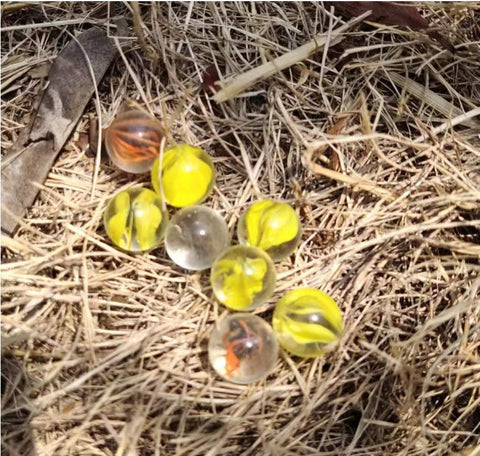Décoration de réservoir à poissons en billes de verre de jeu