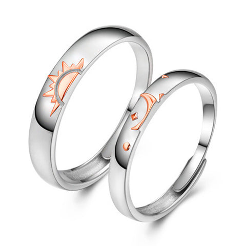 Bague de couple en argent sterling S925