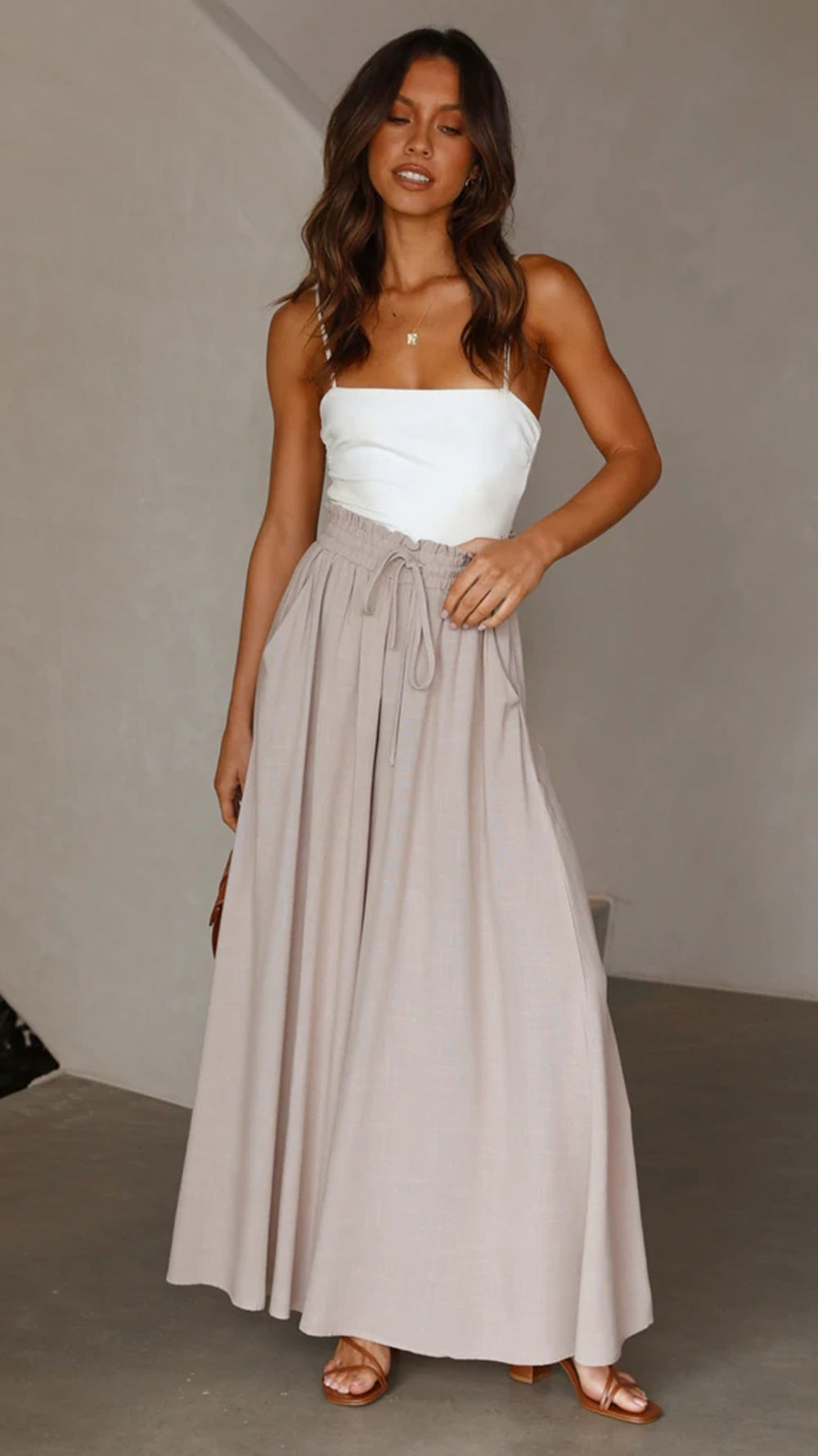 Womens Pants Wide Leg Loose Comfy Lounge Sweatpants With Pockets - Fashionner