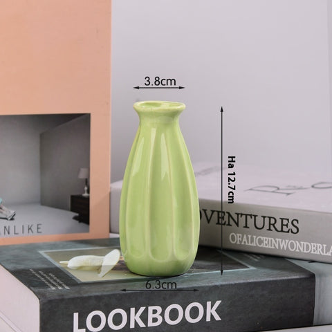Petit vase en céramique Mini arrangement floral Hydroponique Ornements décoratifs simples