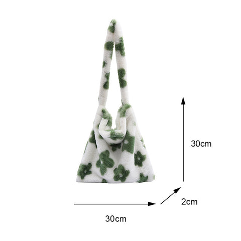 Portable Plush Handbag For Women - Fashionner