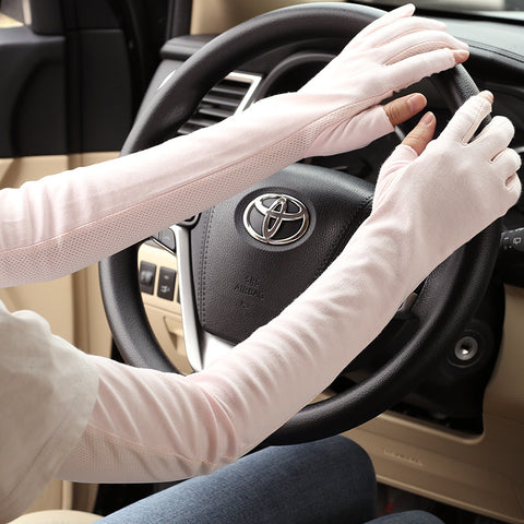 Manchettes en coton minces pour femmes, protection solaire pour la conduite automobile