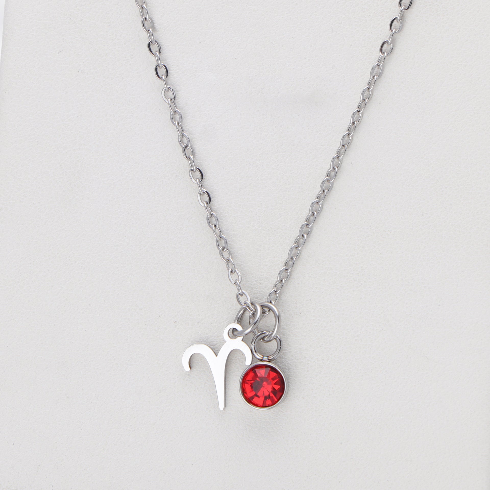 Buy Western Birthstone Necklace With 12 Zodiac Gemstone Pendants online at Fashionner.