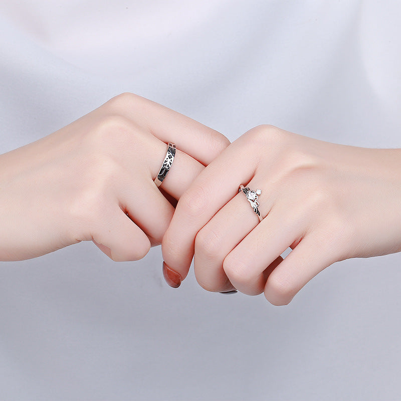 Princess And Knight Couple Ring