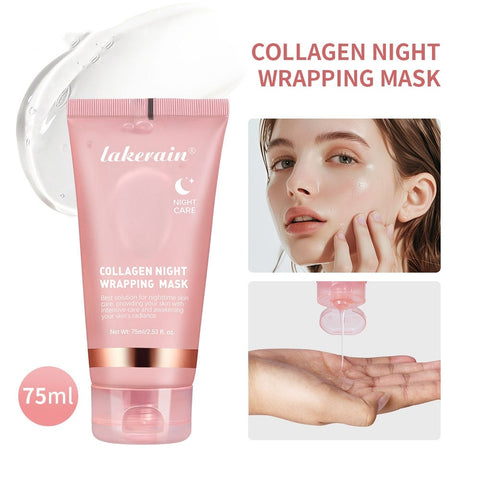 Lakerain Masque de Nuit Facial Hydratant au Collagène Anti-Déchirure et Anti-Arrachement