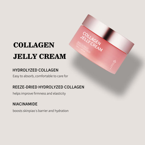 Crème Visage Gelée au Collagène Niacinamide Gel Hydratant et Éclaircissant Masque Facial Anti-âge Resserre les Pores Essence Crème Gelée