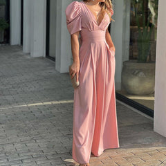 Fashion Elegant Plus Size Wide Legs Jumpsuit - Fashionner