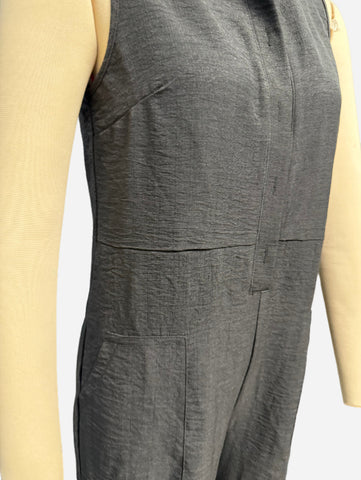 Buy Summer Sleeveless Jumpsuit With Pockets Fashion Casual V-Neck Buttons Trousers Women'S Overall Pants online at Fashionner.
